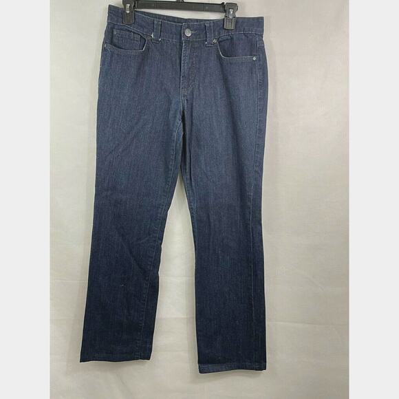 Nine West Broadway jeans size 6 waist 27 bootcut dark denim wash cotton blend - Picture 2 of 16